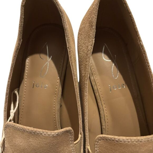 Joie NWT JJ Weverly Women's Tan Neutral Block Heel Slip on Loafers 9 - Picture 9 of 13
